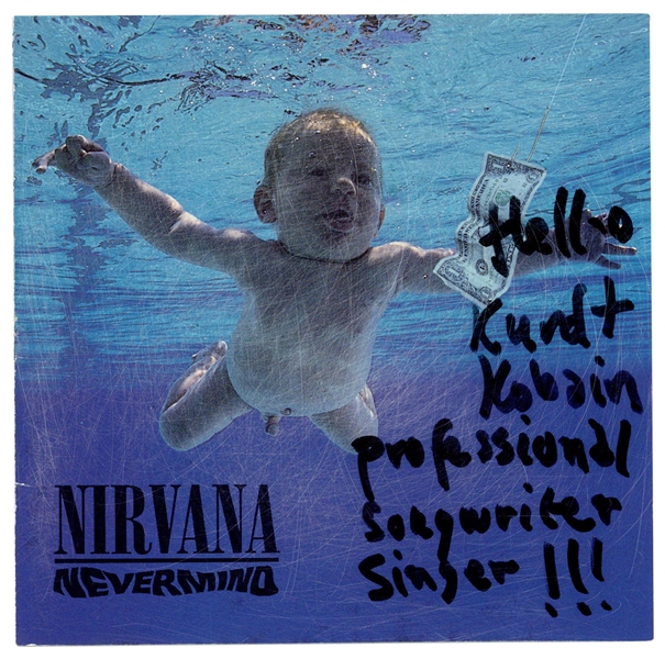 Kurt Cobain Signed Nirvana "Nevermind" CD with Incredible Handwritten Message "Kurdt Cobain Professional Songwriter Singer" (REAL)