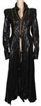 Janet Jackson "Doesnt Really Matter" Music Video Worn Black Faux Snakeskin Long Jacket with Microphone Equipment