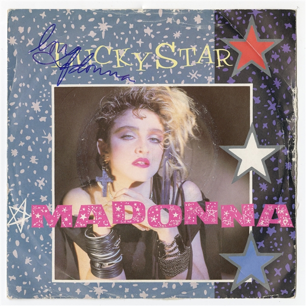 Madonna Signed “Lucky Star” 45 Record (REAL)