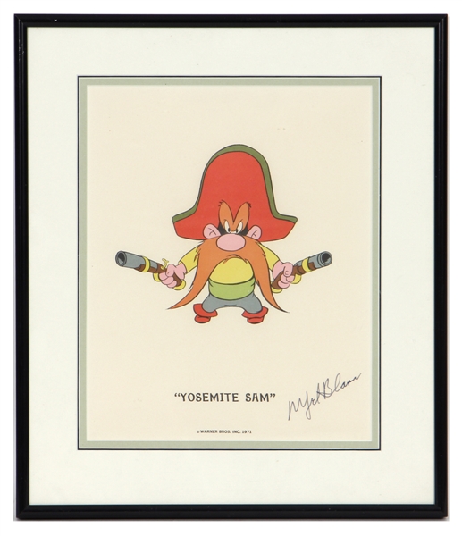 Mel Blanc Signed "Yosemite Sam" Original 1971 Warner Brothers Artwork Cel