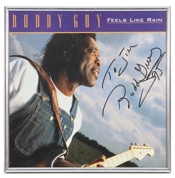 Buddy Guy Signed & Inscribed "Feels Like Rain" Album