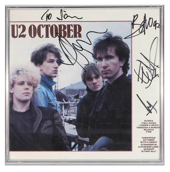 U2 Band Signed “October” Album (REAL)