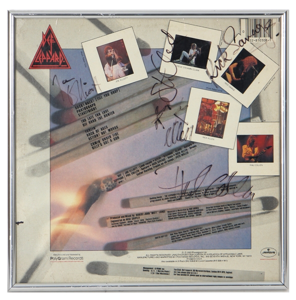 Def Leppard Band Signed "Pyromania" Album with Steve Clark (REAL)