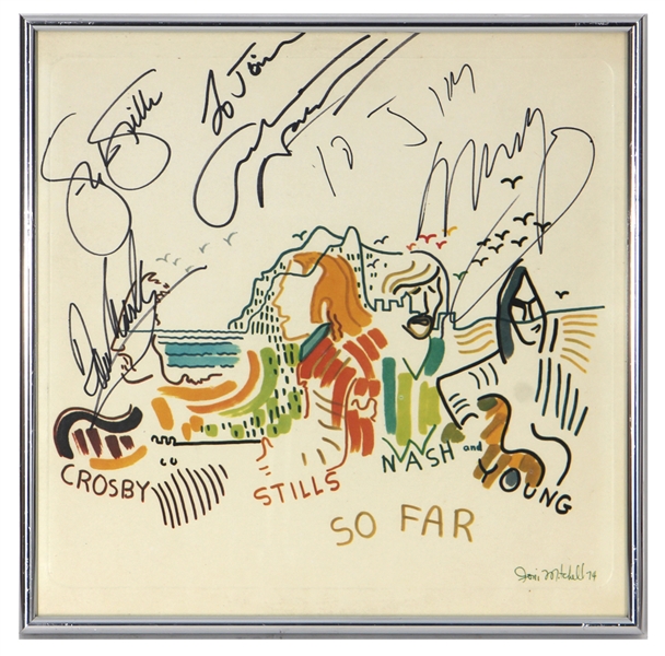Crosby, Stills, Nash and Young Signed "So Far" Album (REAL)