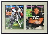 Marcus Allen & Howie Long Signed Sports Illustrated Magazine Covers