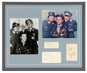 Hogans Heroes Signed Cut Autograph Display