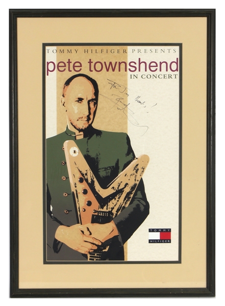 Pete Townshend Signed & Inscribed Concert Poster