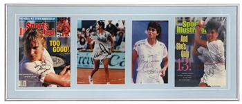 Women Tennis Greats Signed & Inscribed Display (4)