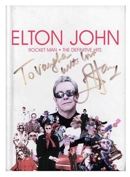 Elton John Signed “Rocket Man” CD Booklet