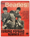 The Beatles Autographed 1963 Swedish Concert Tour Poster With Enormous Signatures (Sweden)