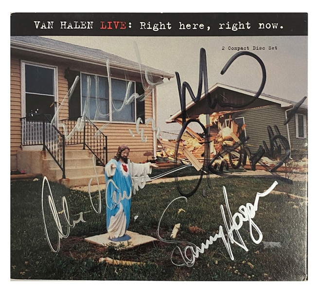 Van Halen 1993 Signed “Van Halen Live Right Here Right Now” CD
