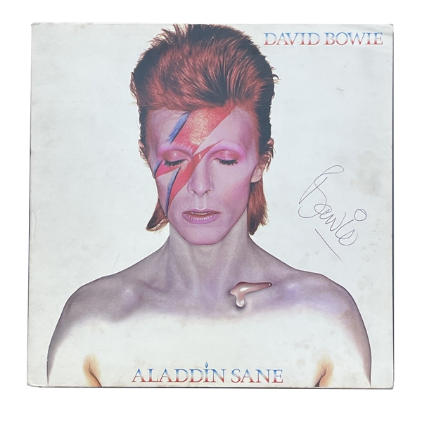 David Bowie Vintage Signed “Aladdin Sane” Album (David Bowie Autographs & REAL)