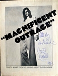 David Bowie Vintage Signed “Hunky Dory” Press Sheet (David Bowie Autographs)