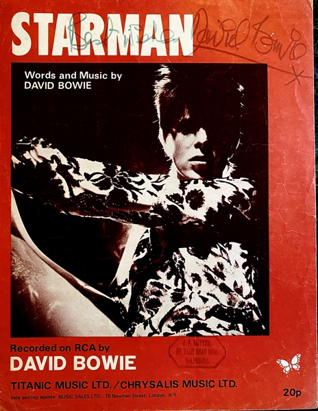 David Bowie Vintage Signed “Starman” Song Sheet (David Bowie Autographs)