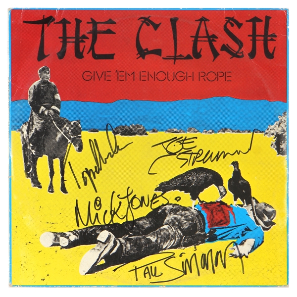 The Clash Band Signed “Give Em Enough Rope” Album (REAL)