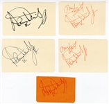 Lot of 5 Sammy Davis Jr. Autographs