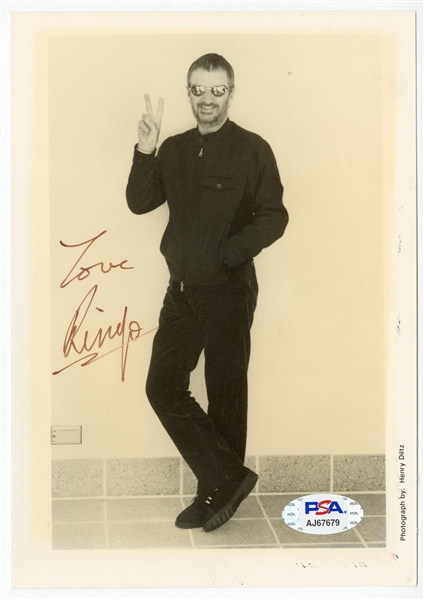 Ringo Starr Signed Henry Diltz Original Photograph (PSA)