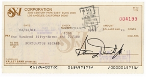 Sammy Davis, Jr. Signed Check JSA