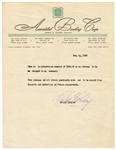 Billie Holiday Signed 1958 Letter Regarding Advance