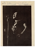 Billie Holiday Signed 8 x10 Photograph