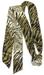 Elvis Presley Owned & Worn Long Green & Black Animal Print Scarf