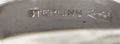Elvis Presley Owned and Worn Sterling Silver and Brown Sapphire Ring (Colonel Parker)