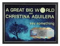 A Great Big World and Christina Aguilera "Say Something" Original RIAA Platinum Record Award