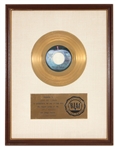 John Ono Lennon "Instant Karma" Original RIAA White Matte Gold Record Award Presented to John Ono Lennon