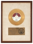 The Doors "Touch Me" Original RIAA White Matte Gold Record Award Presented to The Doors