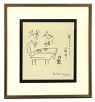 Yoko Ono Lennon Signed Original "Afternoon Tea" Limited Edition Serigraph Bag One Arts Inc.