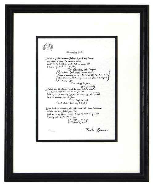 John Lennon Original "Stepping Out" Limited Edition Plate Signed Serigraph