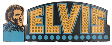 Elvis Presley Original 1972 Las Vegas Concert Promotional Cardboard Display