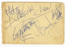 The Rolling Stones Early Band Signed Autograph Album Page with Brian Jones (REAL)