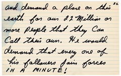 Muhammad Ali Handwritten "Message to the Blackman in America" Speech