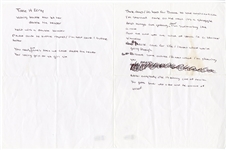 Drake Signed Handwritten Working Lyrics (Beckett)