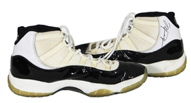 Michael Jordan Signed Air Jordan XI Shoes Game Worn by Bill Wennington (Ex-Trainer LOA)