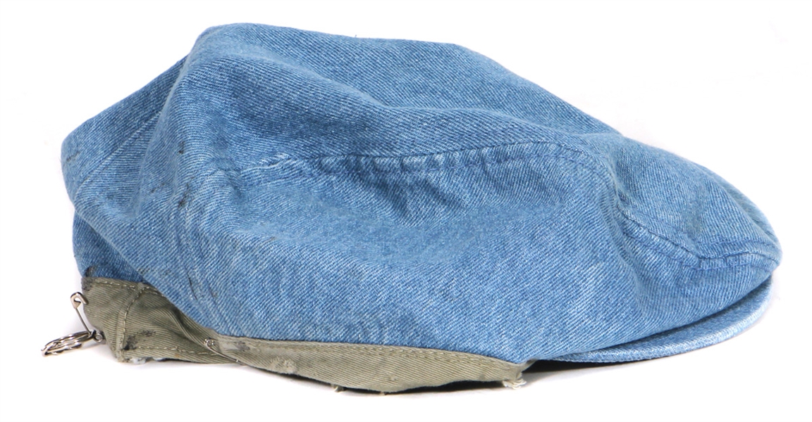 John Lennon Owned & Worn Blue Denim Newsboy Cap