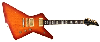 Paul Gilbert Stage Used Custom Ibanez Guitar and Stage Worn Orange Spacesuit