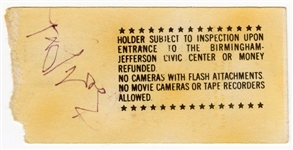 Bob Dylan Vintage Signed 1980 Concert Ticket (REAL)