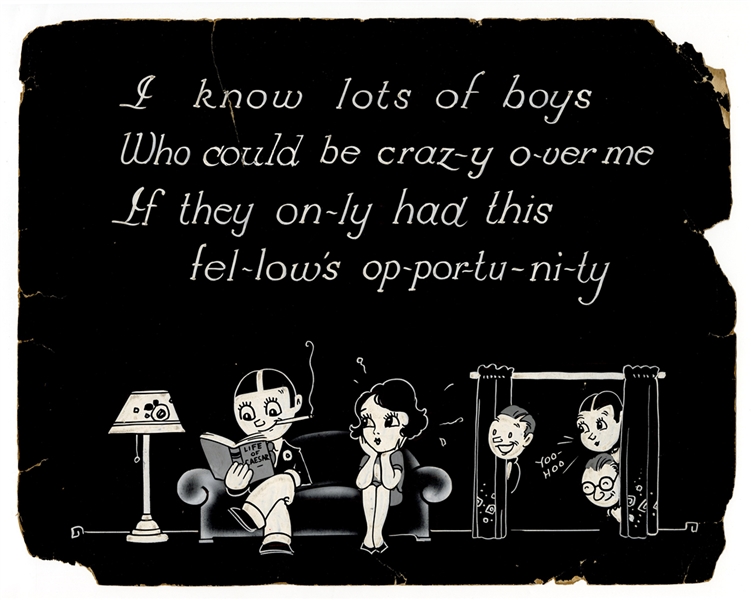 Betty Boop Story Board Original Artwork