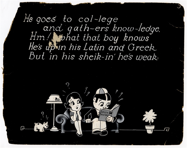Betty Boop Story Board Original Artwork