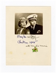 Douglas Fairbanks Jr & Mary Lee Epling Signed 1945 Christmas Card