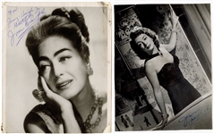Joan Crawford Signed Letters, Photographs (2) and Signature Cut