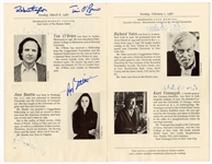 Stephen King, John Updike and Others Signed 1987 Literary Program