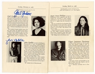 Stephen King, John Updike and Others Signed 1987 Literary Program