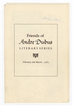 Stephen King, John Updike and Others Signed 1987 Literary Program
