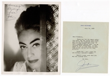 Joan Crawford Signed Letter and Photograph