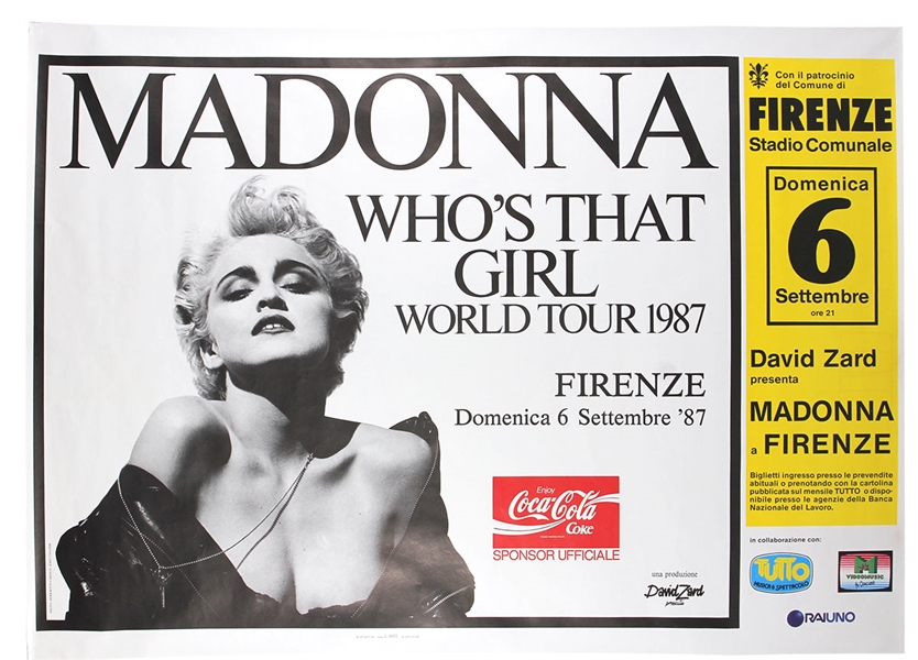 Madonna Original "Whos That Girl"  World Tour Over-Sized Italian Subway Concert Posters (2)