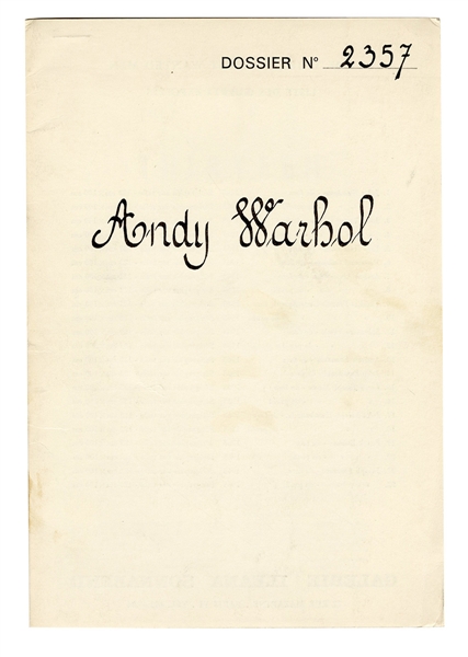 Andy Warhol 1967 “The Thirteen Most Wanted Men” Dossier No. 2357 with Silkscreen