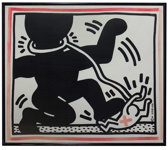 Keith Haring 1985 "Free South Africa" Offset Lithograph